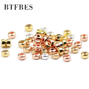

BTFBES Geometry Cylinder Hematite beads 3*2mm 185Pcs Charm Spacer Loose Bead for Jewelry Braccelet Making DIY Finding accessorie