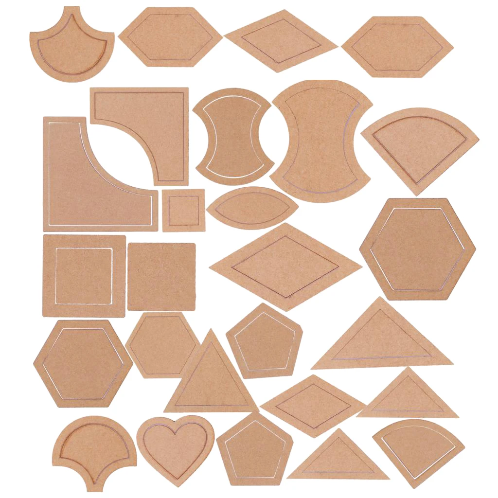 54 Pieces/Set Mixed Acrylic Patchwork Templates Handmade Quilter Patchwork Tools