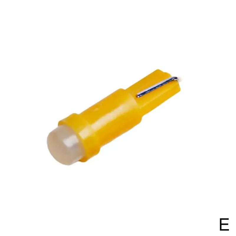 10 шт. Автомобильный интерьер T5 Led 1 SMD DC 12 В светильник Керамическая, для приборной панели манометр инструмент керамический авто боковой Клин светильник лампа - Испускаемый цвет: E