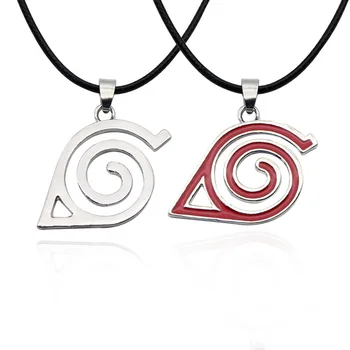 

Anime Naruto Uzumaki Naruto Cosplay Prop Konoha Symbol Necklace Keychain Uchiha Itachi Metal Pendant Necklace 0323