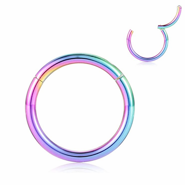 Septum Clicker Segment Nose Ring Lip Surgical Steel Ear Cartilage Nase Helix Body Piercing Jewelry Ring Nariz Nez Ring
