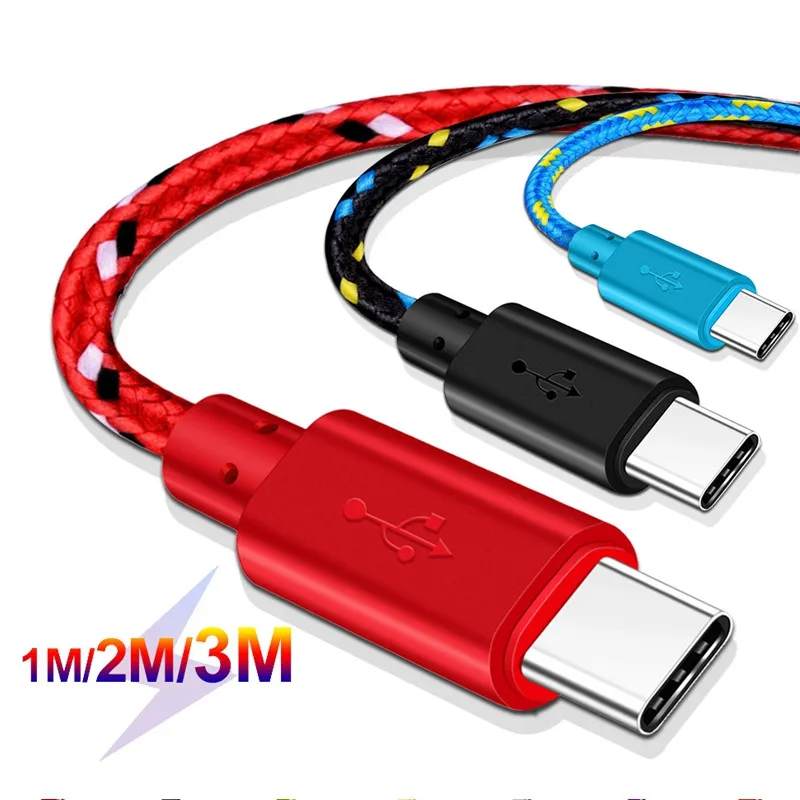 

Fast Charging Nylon Type USB C Cable For Samsung S10 S9 S8 Plus Mobile Phone Cable for Xiaomi Redmi Note 7 MI 8 9 USB Type Cord