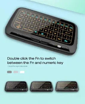 

H18+ 2.4GHz Mini Wireless QWERTY Backlight Keyboard Full Touchpad Keyboard For Xbox3 PS4 Android TV Box PC R20