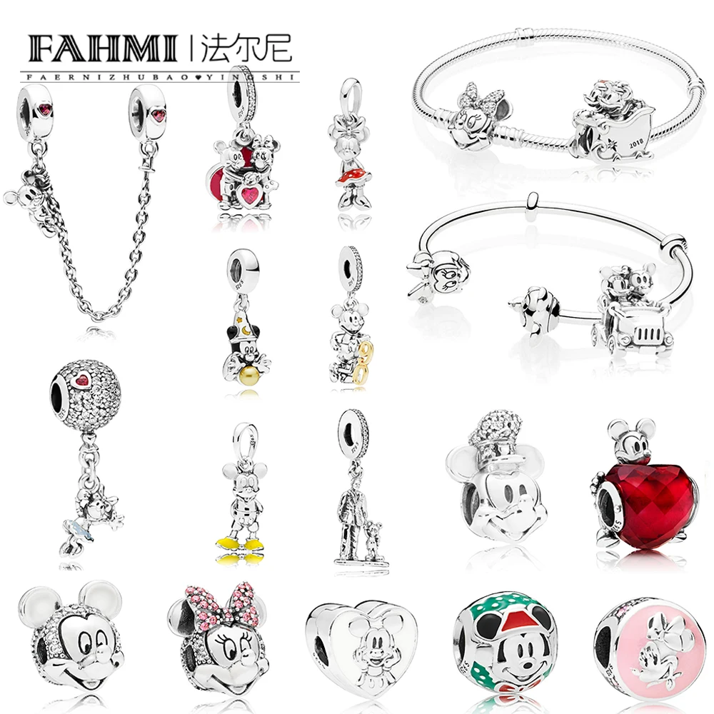 

2019 100% 925 Sterling Silver 1:1 Limited Edition 90th Anniversary Shimmering Portrait Clip Pendant Bead Charm Bracelet Bangle
