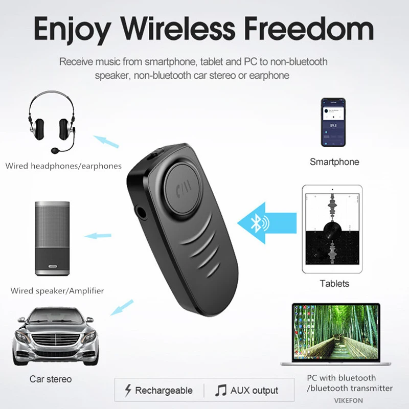 3.5MM Jack AUX MP3 Music Bluetooth 5.0 Receiver Car Handsfree Wireless Adapter Speaker Headphone Audio Transmitter