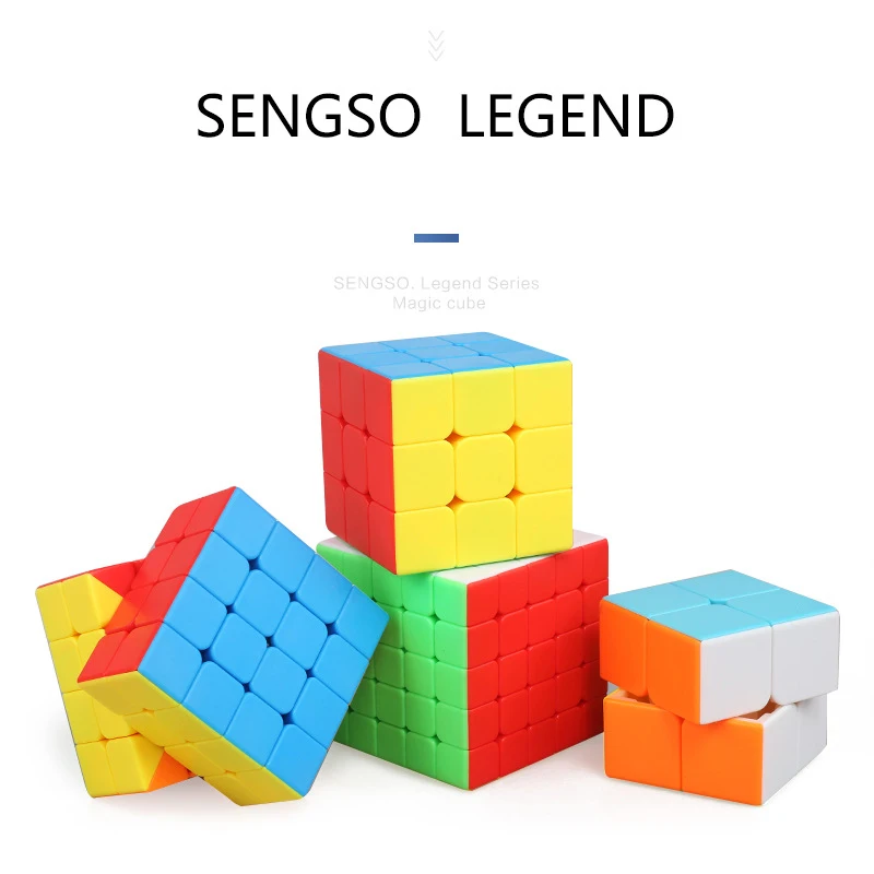 ShengShou Legend 2x2x2 3x3x3 4x4x4 5x5x5 магические кубики SengSo скоростные кубики Головоломка обучающая игрушка Детские Рождественские подарки - Цвет: 2X2-5X5 Bundle