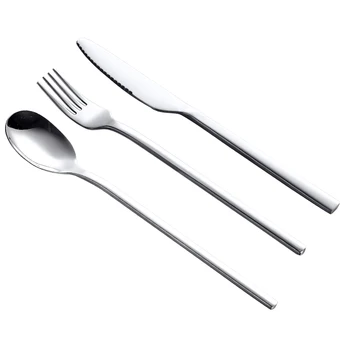 

Silver Tableware Set Stainless Steel Travel Utensil Set Spoon and Fork Set Stainless Steel Conjunto De Talheres Home BD50CJ