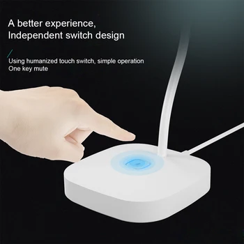 

Noise Reduction Gaming LED Indicator USB Desktop Microphone Condenser Plug And Play Computer With Mute Button Omnidirectional