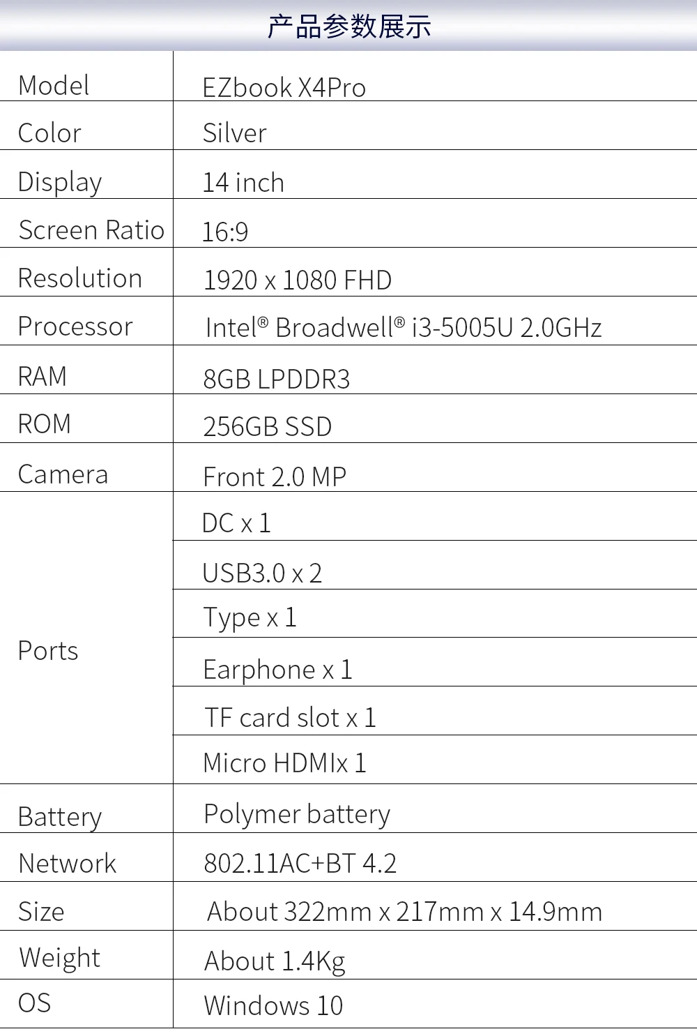 Jumper EZbook X4 Pro ноутбук 1" FHD дисплей Intel Core i3-5005U 8 Гб 256 ГБ SSD ноутбук двухдиапазонный Wifi Win 10 Ultraslim компьютер