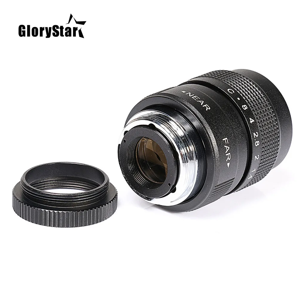 25 Millimetri Cctv F1.4 Tv Movie Lens + C Mount + Metallo Lens Hood Per Sony E Mount A6100 A6000 A5100 A5000 A3000 Nex-Vg20 Nex-Vg30 Nex-V900