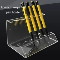 Acrylic Transparent Pen Holder Display Stand Multifunctional Pen Display Stand 6/12-Slots Eyebrow Pen Stand Makeup Brush Rack 1