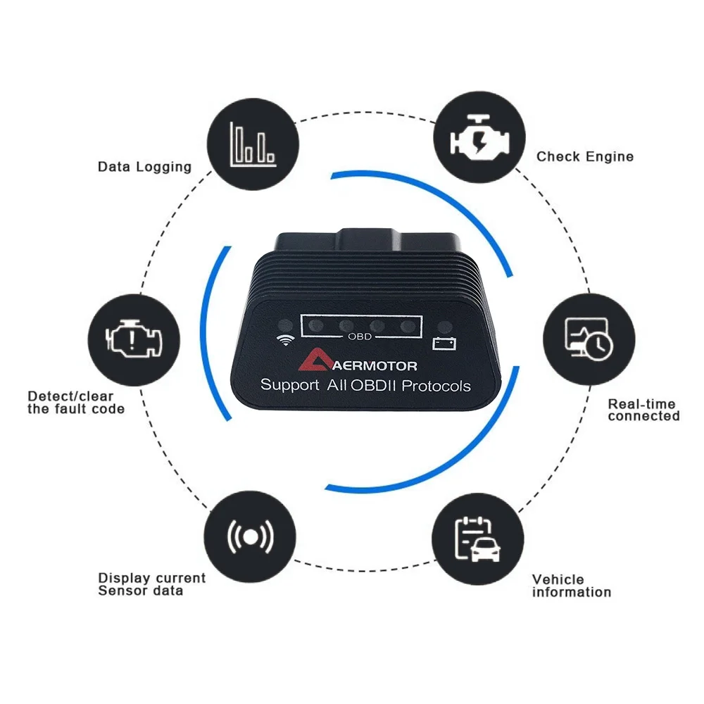 

WIFI ELM327 OBD2 2020 Car Diagnostic Tool Check Engine Car Automatic Diagnostic Detector for Android And Apple