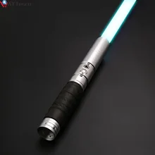 AY Tesco – sabre Laser RGB à poignée en métal, 12 couleurs, LED, changement de Volume, Force 6 sons, Blaster Laser