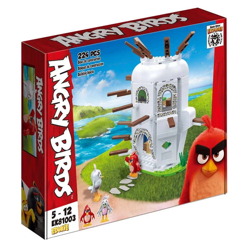 81001 милая серия Angry bird, детская игровая площадка, замок для мальчиков и девочек, строительные блоки, наборы, обучающая игрушка для детей, подарок - Цвет: 81003 with box