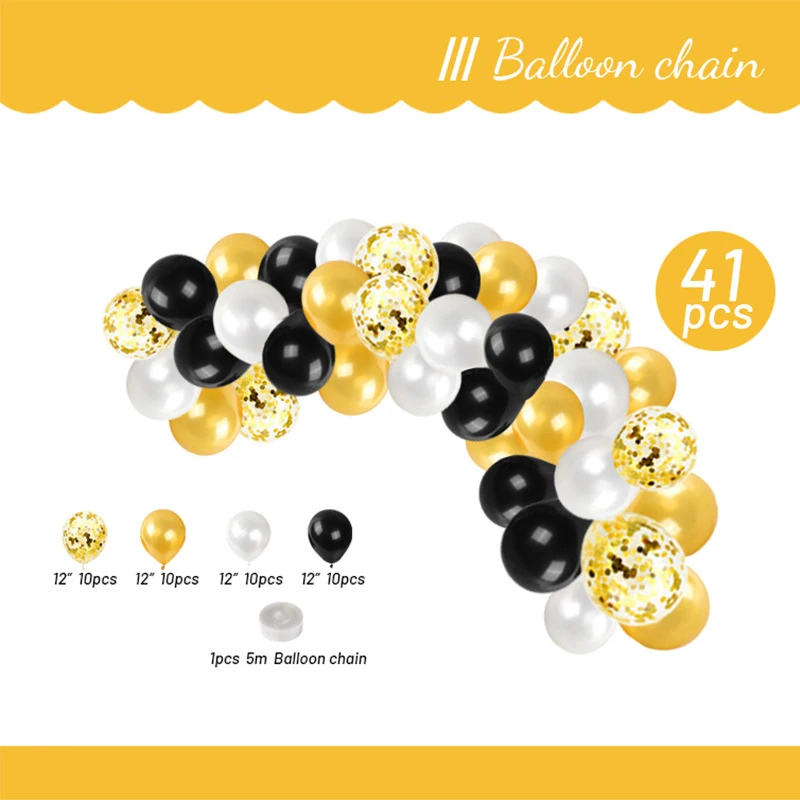 

Graduation Balloon Shape Set 41pcs Birthday Background Wall Decoration Latex Balloon Set Half Arch Shape Can Give Small Gifts