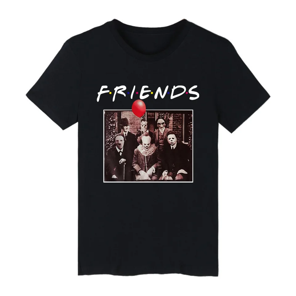 

Man Terror printing friend T-shirt Men Cotton Hip Hop Streetwear Tshirt Summer Casual Mens T Shirt 2020 New