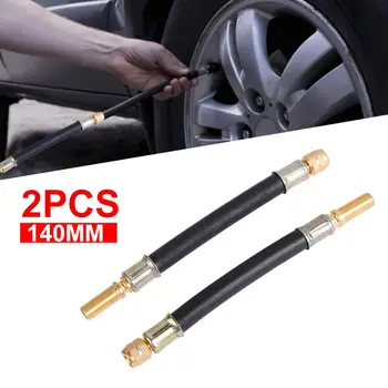 

2pcs Flexible Tire Tyre Valve Extension Tube Adapter Air Compressor Tire Inflator Pump For Car Motorcycle Bike Tire Gauge Tool
