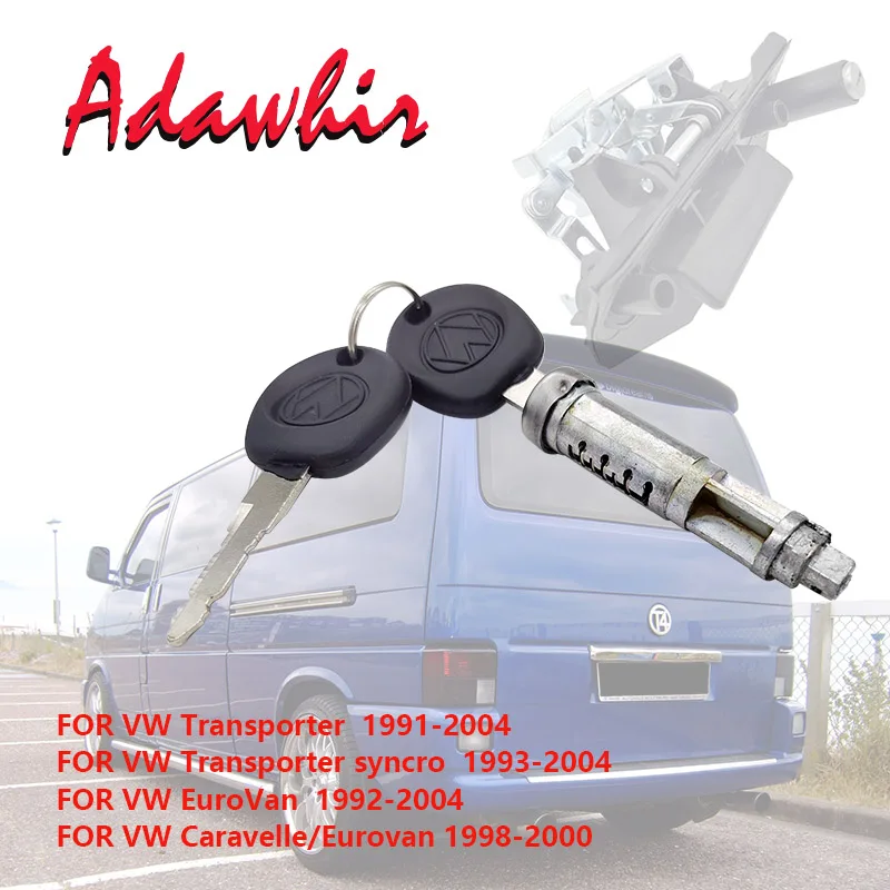 Новый цилиндр замка заднего багажника с 2 ключами для VW Transporter T4 Caravelle 701829239|Замки и