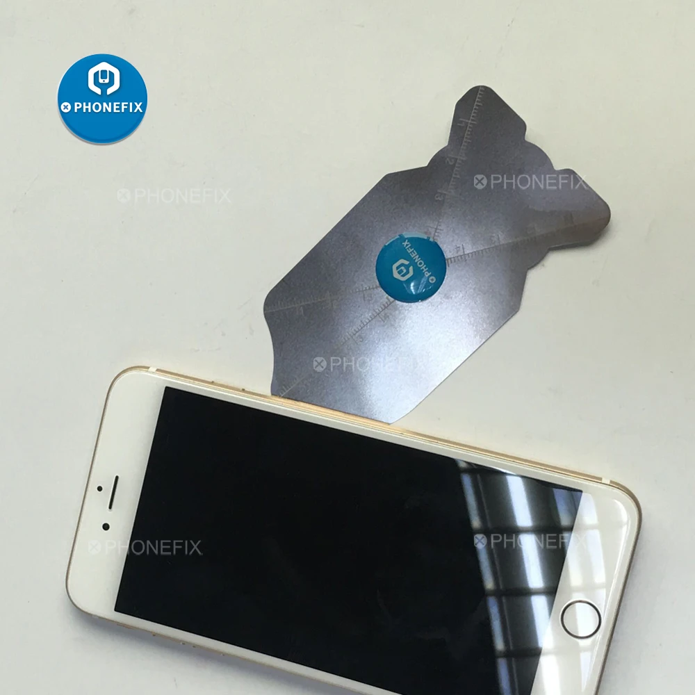 PHONEFIX, 2 шт, 0,1 мм, нержавеющая сталь, тонкое лезвие для открывания карт, для iPhone, iPad, мобильного телефона, ЖК-экран, инструмент для ремонта открывания