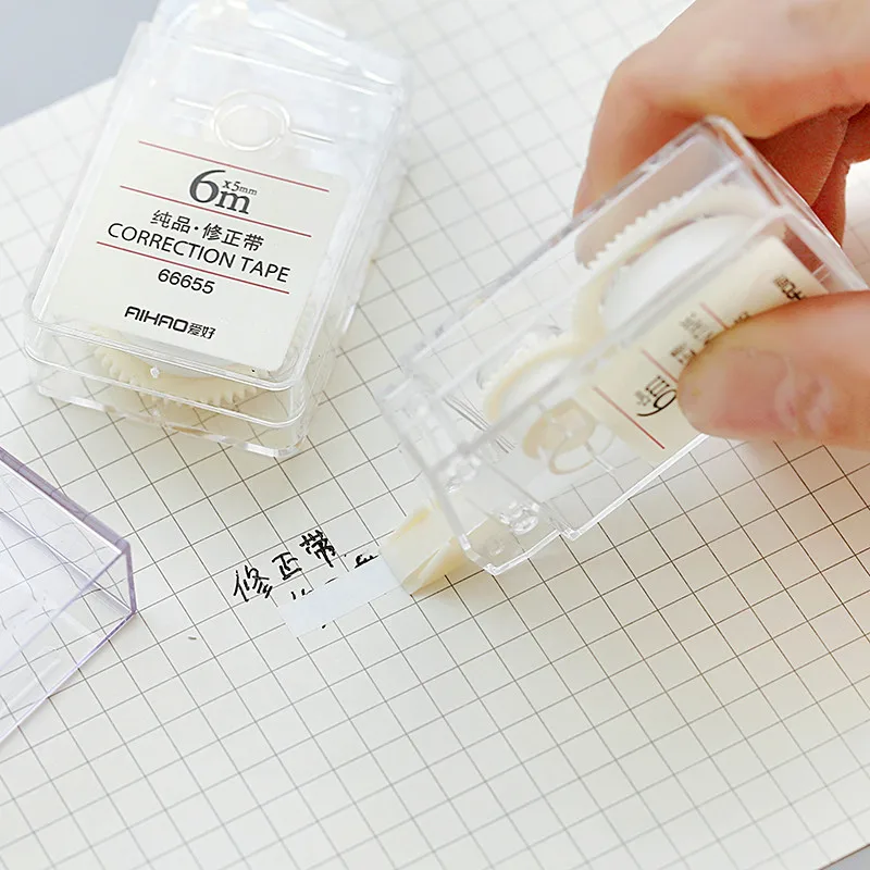Correction Tape 6m Portable Korean Stationery Transparent White Out Corrector Student Prize School Accessories Office Supply