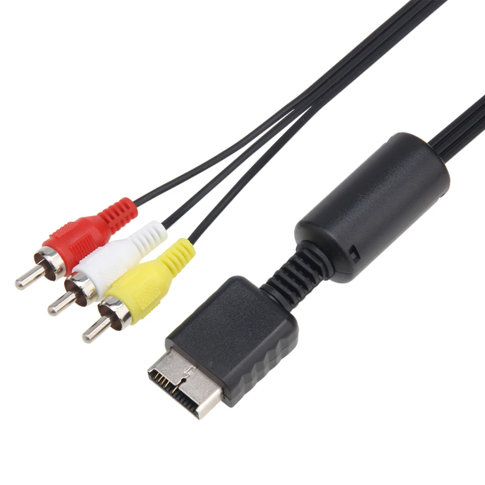 6FT AV TV Audio Video Stereo Cable Cord to RCA For Sony PlayStation 2 3 PS2 PS3 Game Accessories | Электроника