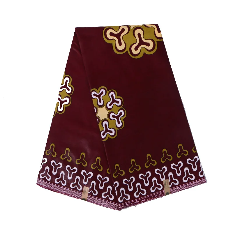 

Fashion Guaranteed Real Dutch Fabric 100% Cotton African Ankara Printed Fabric for Party Dress 6yards High Quality Tissu