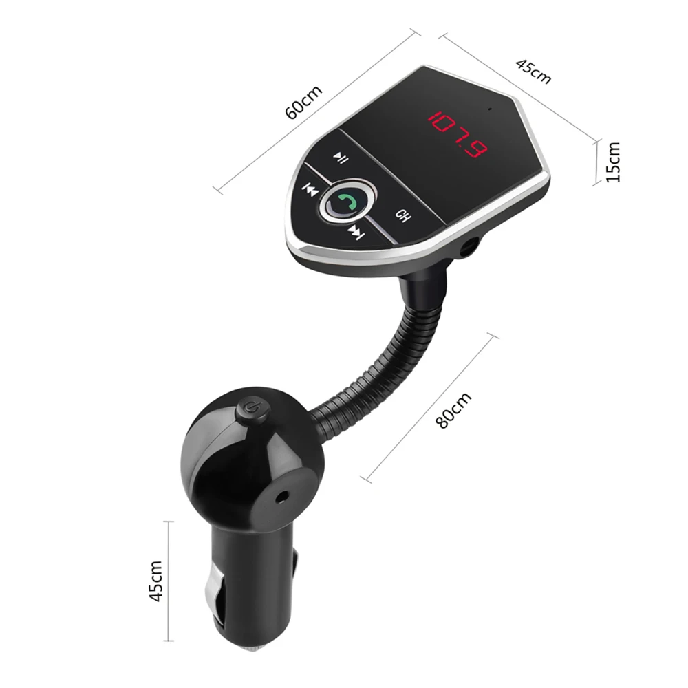 602E автомобильный комплект громкой связи беспроводной Bluetooth fm-передатчик AUX аудио музыкальный mp3-плеер двойной USB зарядное устройство Поддержка TF карты/U диск