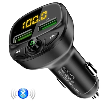 FLOVEME USB Car Charger For Phone Bluetooth Wireless FM Transmitter MP3 Player Dual USB Charger TF Card Music HandFree Car Kit