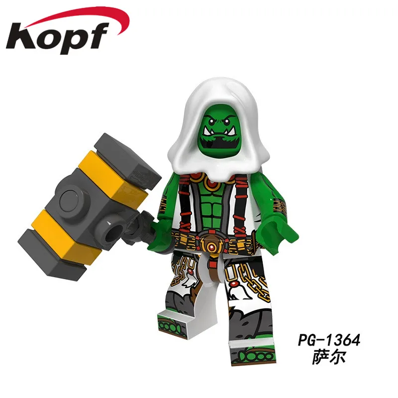 Single Sale Building Blocks Anduin Wrynn Jaina Rexxar Medivh Windrunner Illidan Figures Gift Toys For Children PG8165 - Цвет: PG1364 Without Box