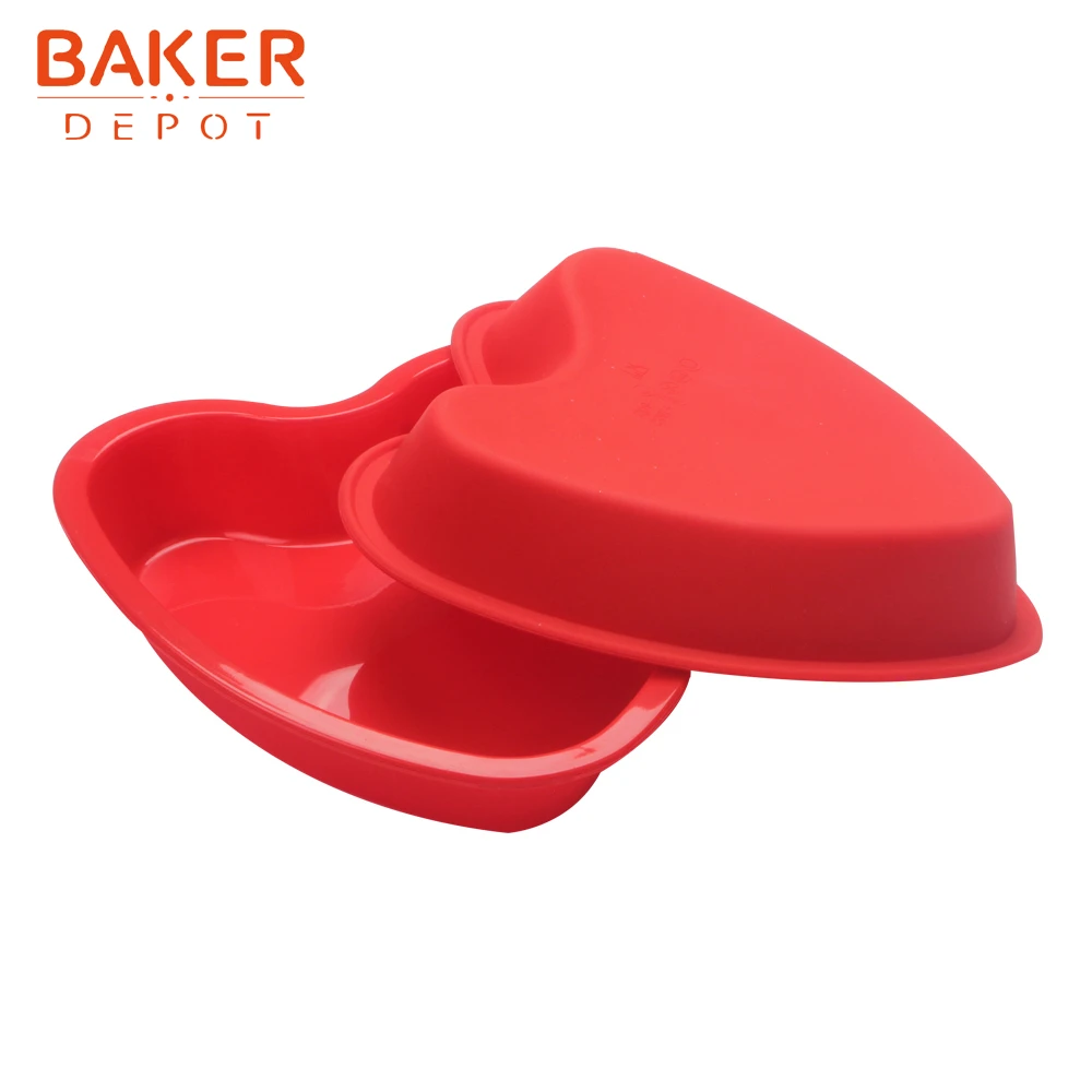 BAKER DEPOT силиконовая форма для торта сердце торт Кондитерская выпечка форма 8 дюймов 3D Большая насадка для декорирования тортов хлебная выпечка diy День рождения Свадебная вечеринка
