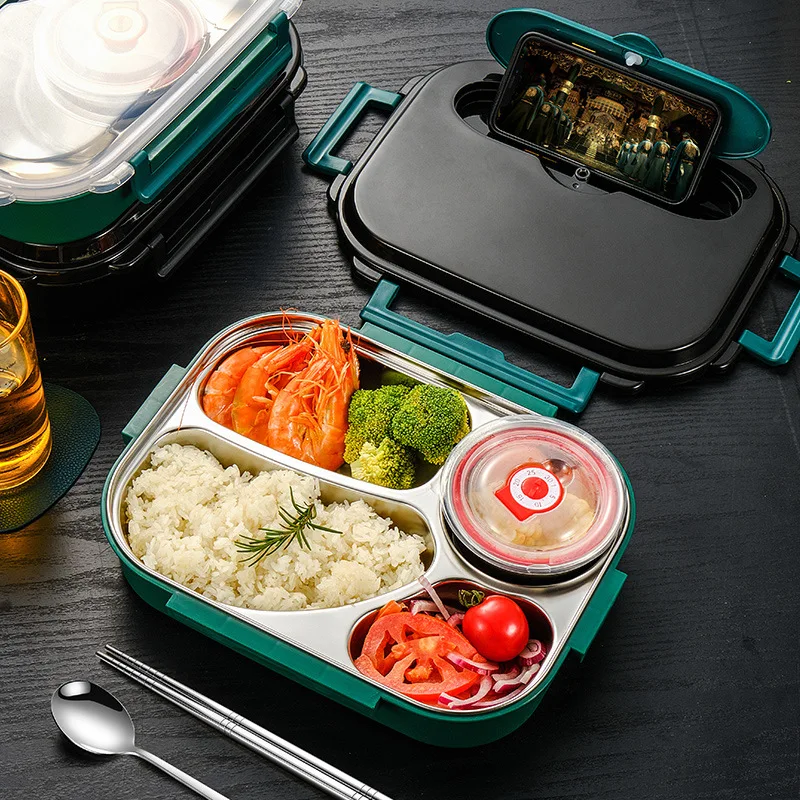 Ланч-бокс bento из нержавеющей стали с чашкой для супа контейнер хранения еды