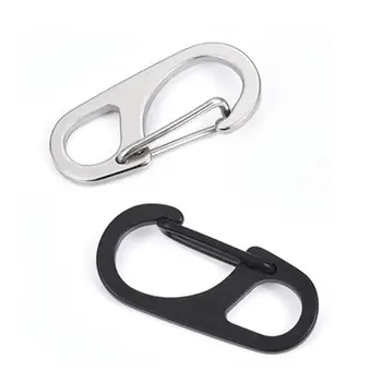 

5PCS Spring Buckle Snap Stainless Steel Plating Mini Key Ring Carabiner Hook Camping Accessories Mini keychain