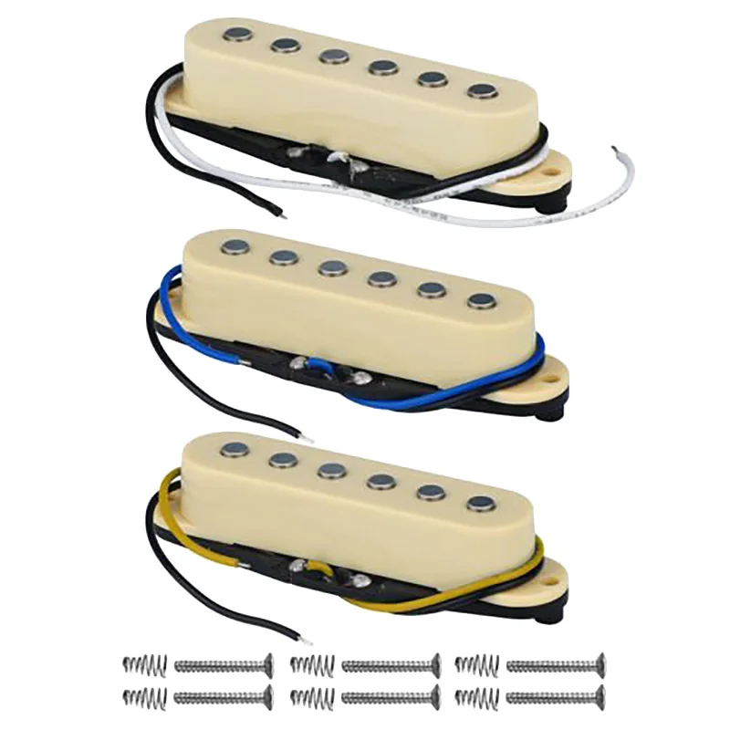 

3PCS/Set Single Coil Pickup Electric Guitar Pickup Neck/Middle/Bridge 48/50/52mm for FD Strat Guitar Accessories