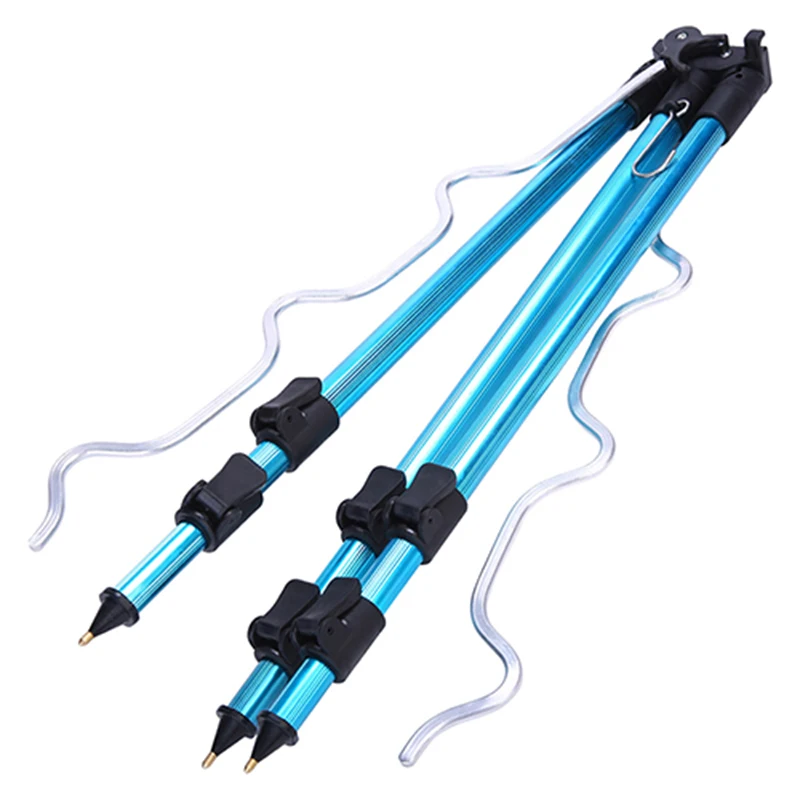 

120Cm Telescopic Fishing Triple-cornered Bracket Aluminum Alloy Fishing Rod Bracket Outdoor Fishing Rod Support Frame Triple-cor