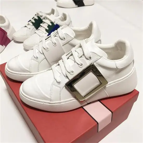 Белые женские кроссовки на толстой подошве; chaussures femme; обувь на шнуровке; Damskie; кроссовки на массивном каблуке; женская обувь для бега; удобная обувь; Zapatos De Mujer - Цвет: As Pic
