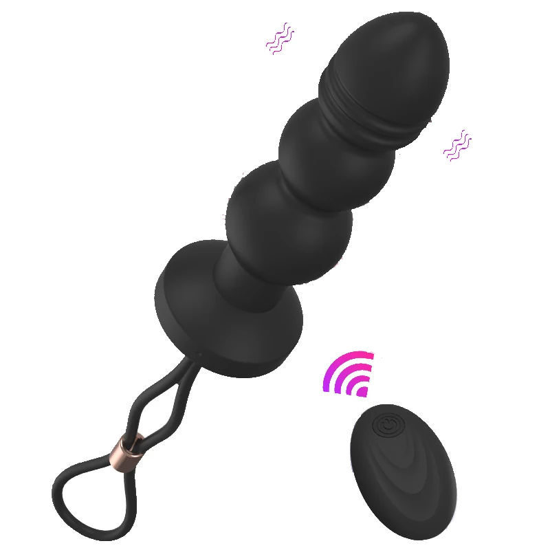Pull-Ring Anal Beads Vibrator Anus Dilator Prostate Massage Male Masturbator Penis Locker Remote Control Vibrators Butt Plugs | Красота и