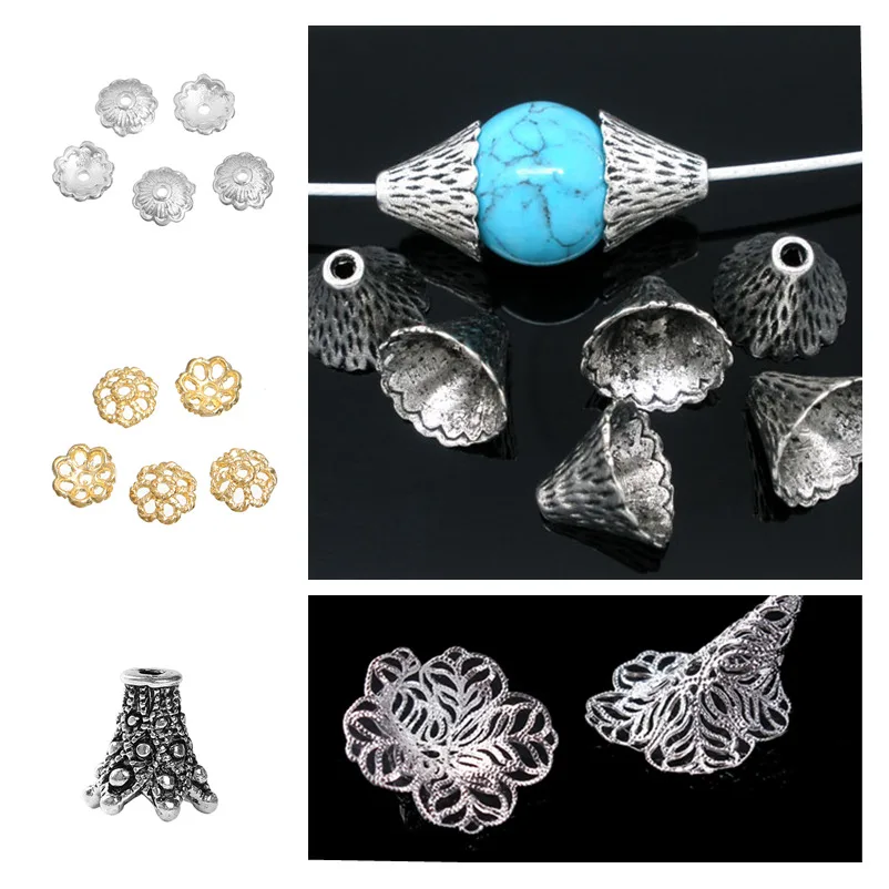 

DoreenBeads, цинковый сплав, серебряный цвет, шапочки для бусин «сделай сам», Цветочный стиль, ювелирные изделия, фурнитура «сделай сам», аксессуа...