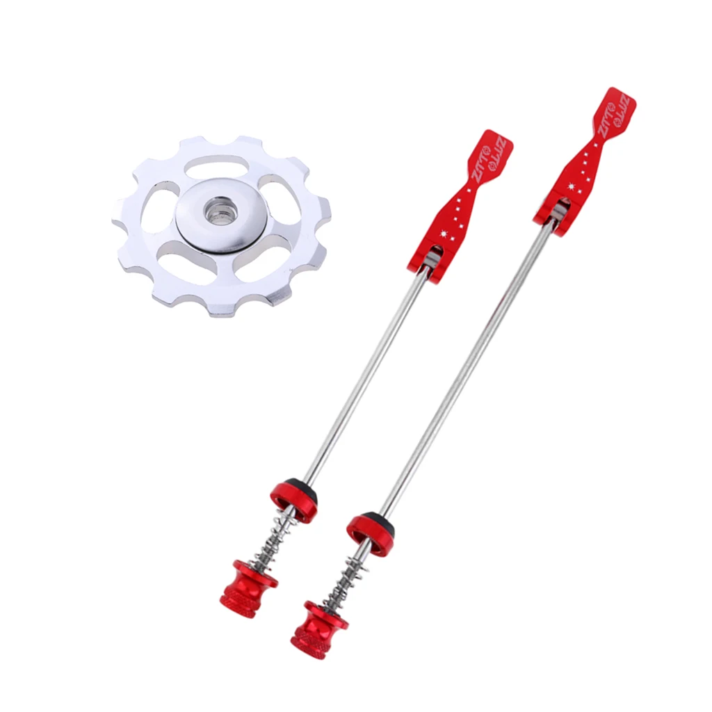 

Bicycle Quick Release Skewer Front Rear Spring with Derailleur Jockey Wheel for MTB Mountain Road Bike Repair Tool