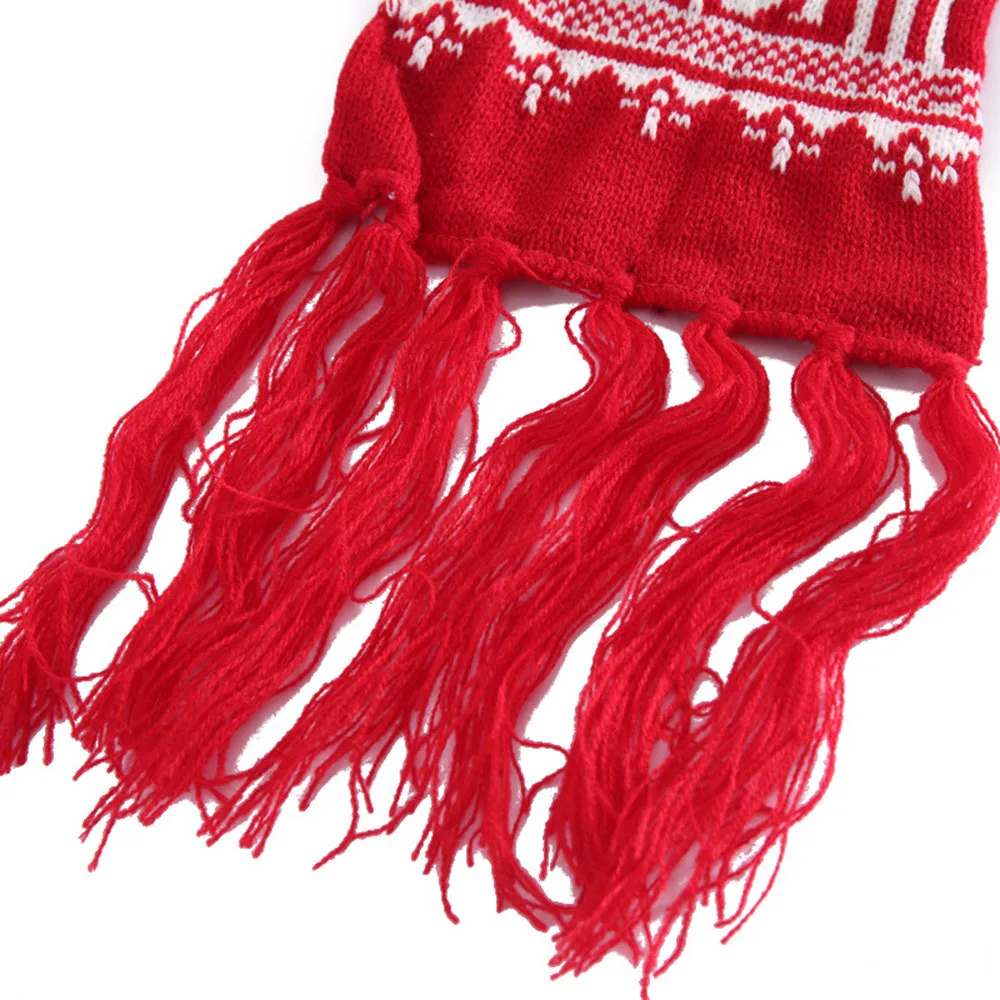 Новая Осенняя зимняя обувь унисекс; Рождественский олень; Снежинка шарф теплый толстый зимний Ленточки шаль Рождественский шеи теплые шарфы#1005