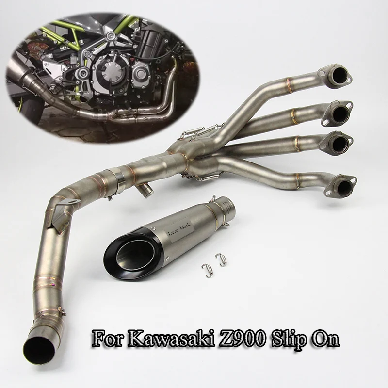 Motorcycle Muffler Exhaust Tips Stainless Front Link Pipe Connecting 51mm Exhaust Tail Pipe For Kawasaki Z900 Slip On Modified Motorcycle Muffler Exhaust Tips Stainless Front Link Pipe Connecting 51mm Exhaust Tail Pipe For Kawasaki Z900 Slip On Modified