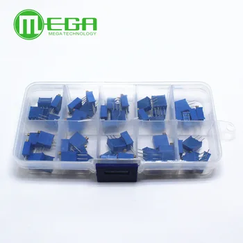 

3296W series resistanceohm Trimpot Trimmer Potentiometer 1K 2K 5K 10K 20K 50K 100K 200K 500K 1M DIY Kit for school education