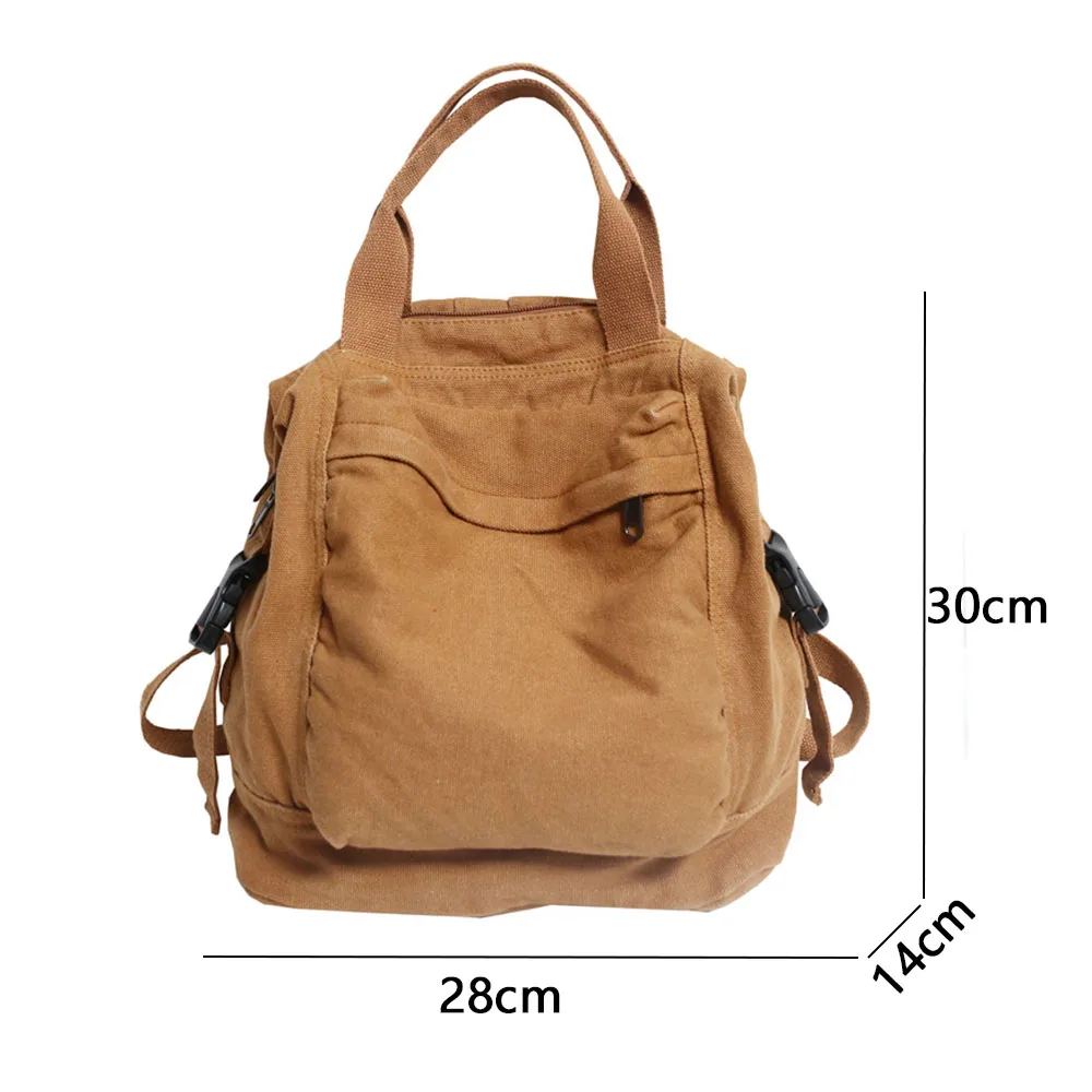 awesome stylish backpacks School Bag Student Shoulders Large Capacity Khaki Backpack Fashion Canvas Backpacks Female College Teen Computer Bag Mochila fashionable travel backpacks