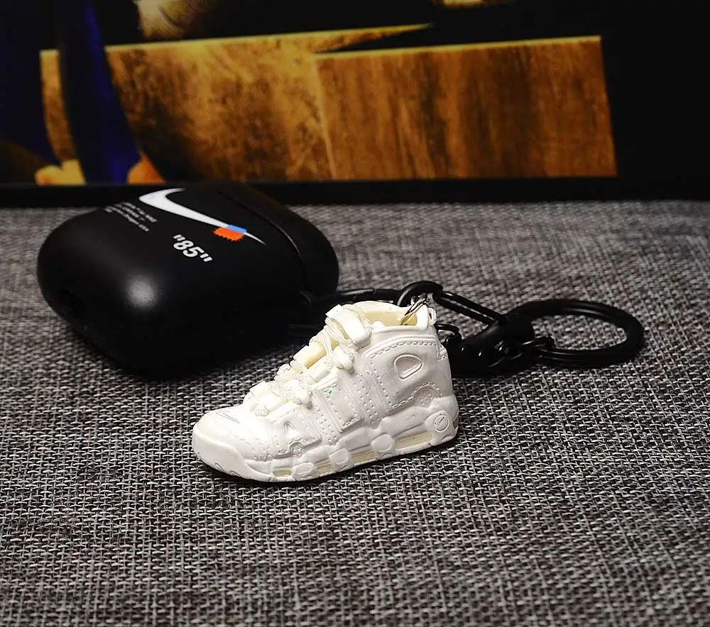 a shoe w case Прямая поставка от белого Chicago pod 2 Чехол брелок в виде кроссовка 3D мини-кроссовки Спортивное черное кольцо посылка обувной брелок в виде кроссовка s - Цвет: a shoe w case