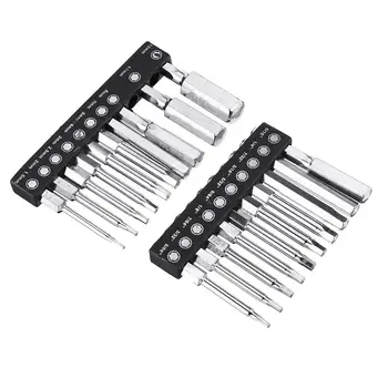 

20pcs 60mm H1.5-H12 Hex Head Screwdriver Bit 1/4 Inch Hex Shank Metric Inch Magnetic Screwdriver Bits New