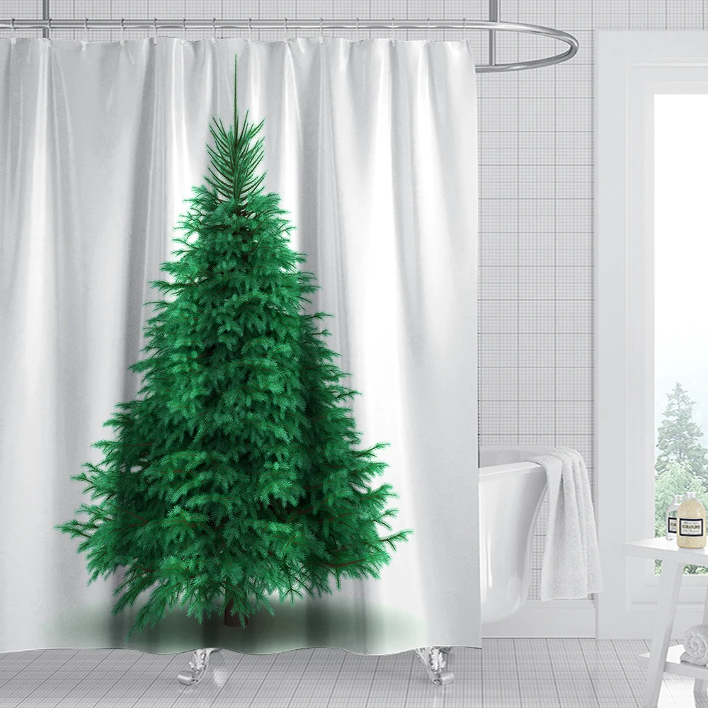 Details about    3D Christmas  Xmas 950 Shower Curtain Waterproof Fiber Bathroom Windows Toilet 