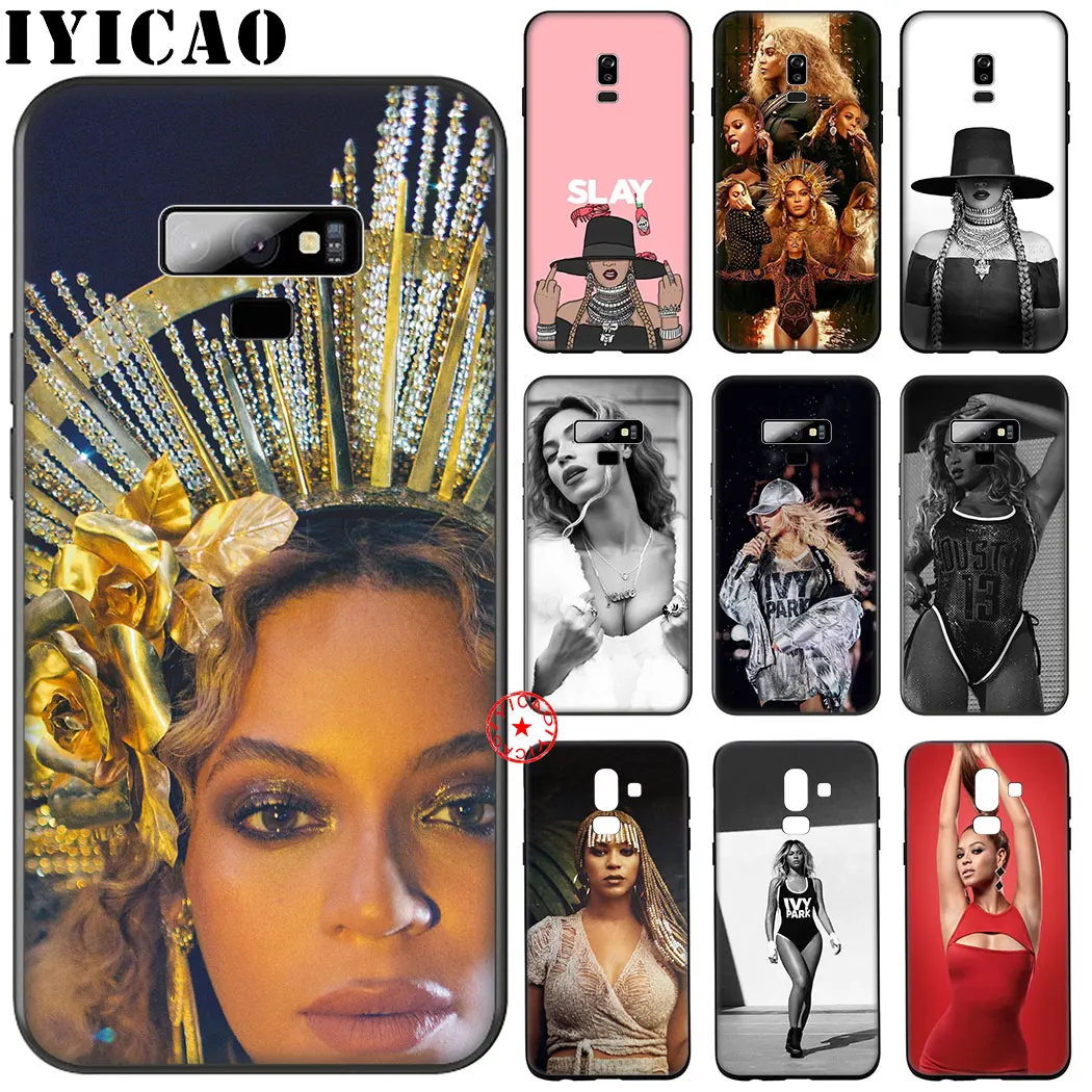 singer Beyonce luxury Black Soft Silicone Case for Samsung Galaxy A70S A20E A2 J4 J6 Core Plus Prime J7 Duo J8 TPU Cover |