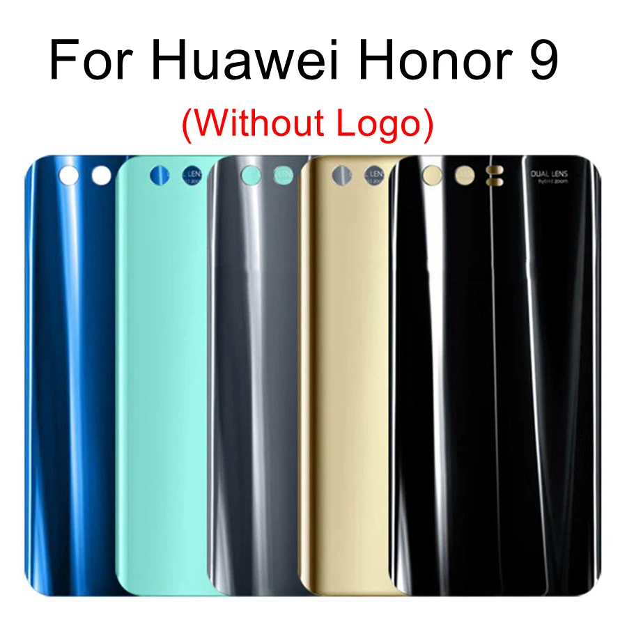 Задняя стеклянная крышка без логотипа для Huawei Honor 9 Крышка батарейного отсека