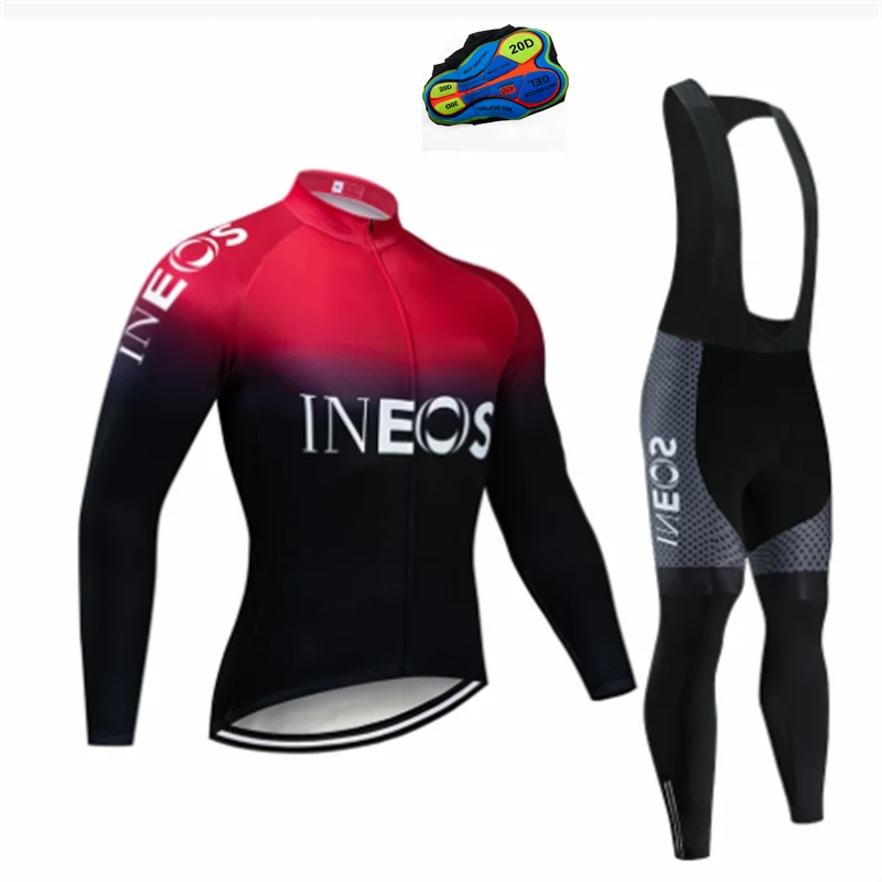 Ineos Professional Cycling Jersey for , MTB for Men's Summer Cycling, Men Short Full Zipper Polyester Long sleeve