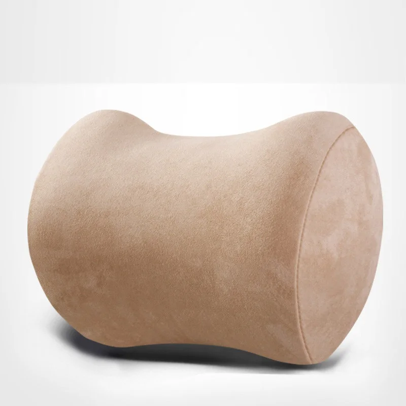 Ортопедическая подушка для шеи, поддержка спины, поясничная Подушка с эффектом памяти, эргономичная Шейная подушка для поддержки позвоночника, боль в пояснице - Цвет: beige neck pillow