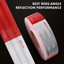 

5cmX50m/Roll Truck Safety Mark Reflective Tape Stickers Car Styling Self Adhesive Warning Tape Automobile Reflective Film Decal